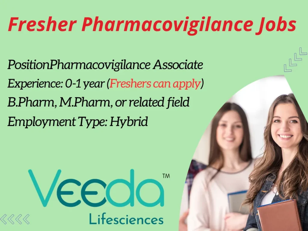 Pharmacovigilance Associate Fresher Hiring Veeda Lifesciences | Apply Now!