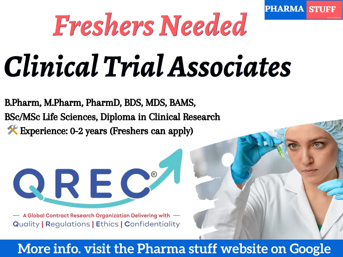 QREC Clinical Research Hiring Clinical Trial Associate