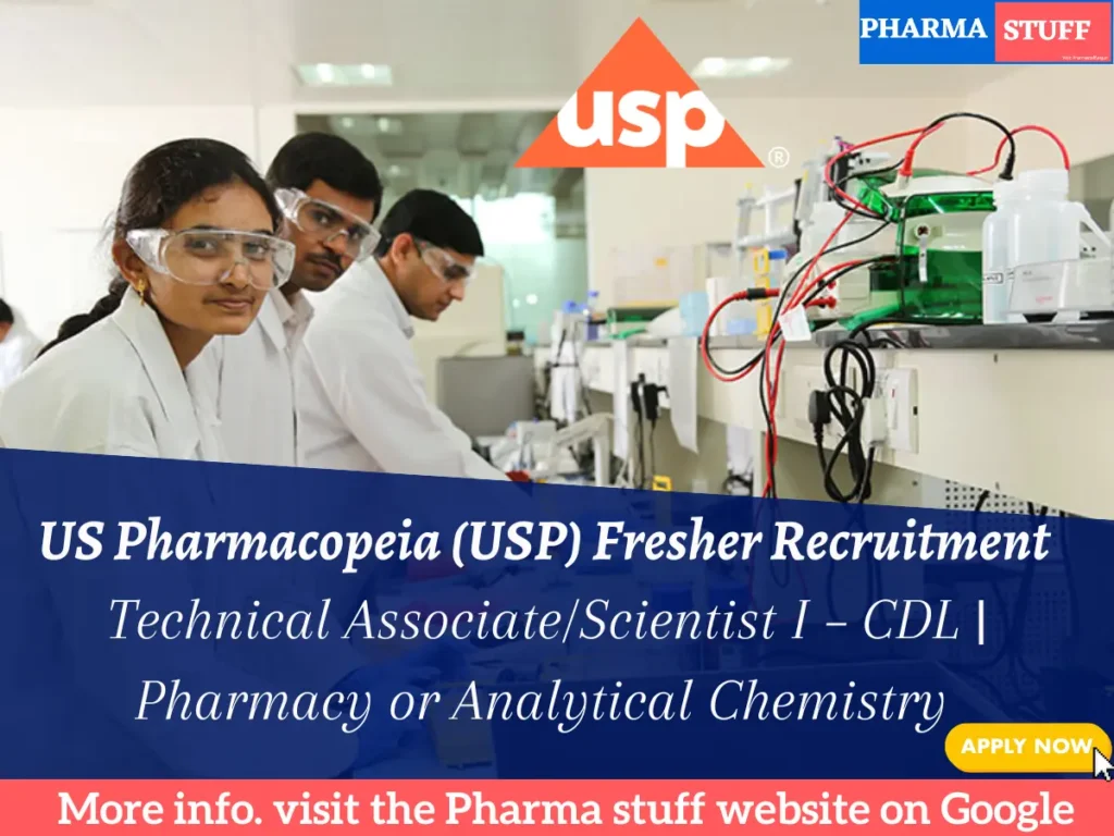 US Pharmacopeia (USP) Fresher Recruitment | Technical Associate/Scientist I