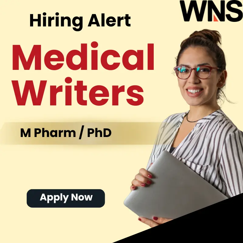 Medical Writer Job Vacancy at WNS – PhD, M.Pharm Graduates