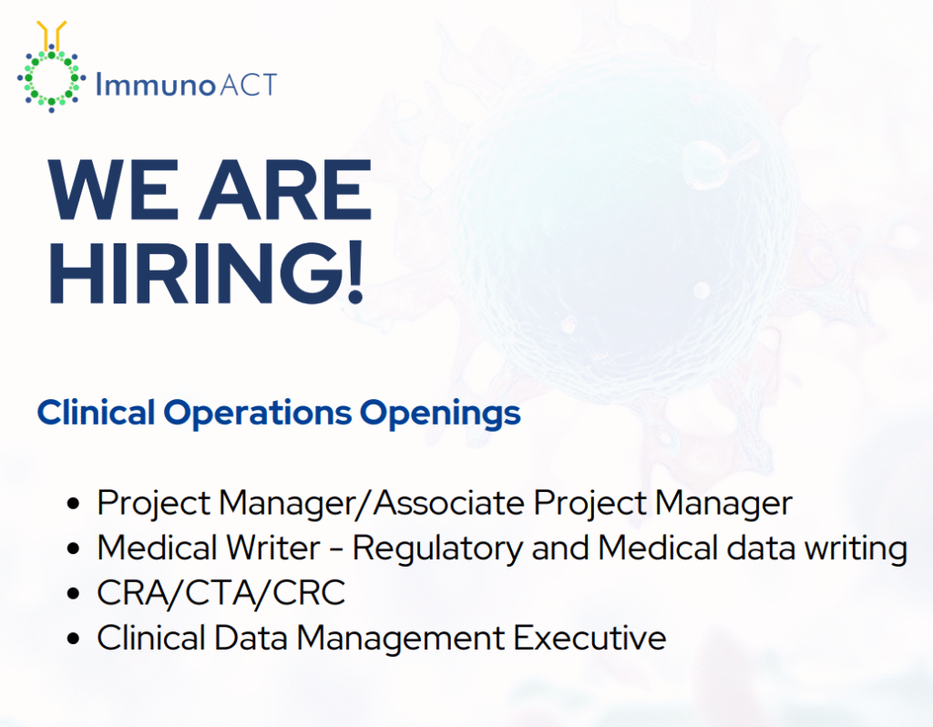 Clinical Research Coordinator Jobs in Navi Mumbai for BSc, MSc & Diploma Holders – ImmunoACT Careers