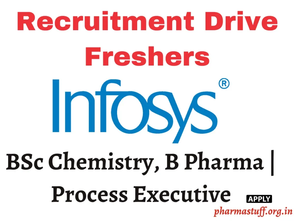 Infosys BPM Recruitment Drive Freshers - BSc Chemistry, B Pharma Process Executive