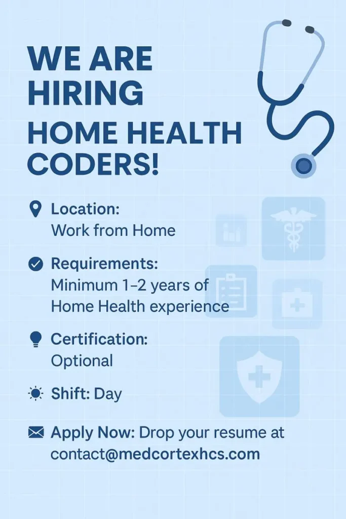 Work From Home Opportunity for Home Health Coders – Medcortex Healthcare Services