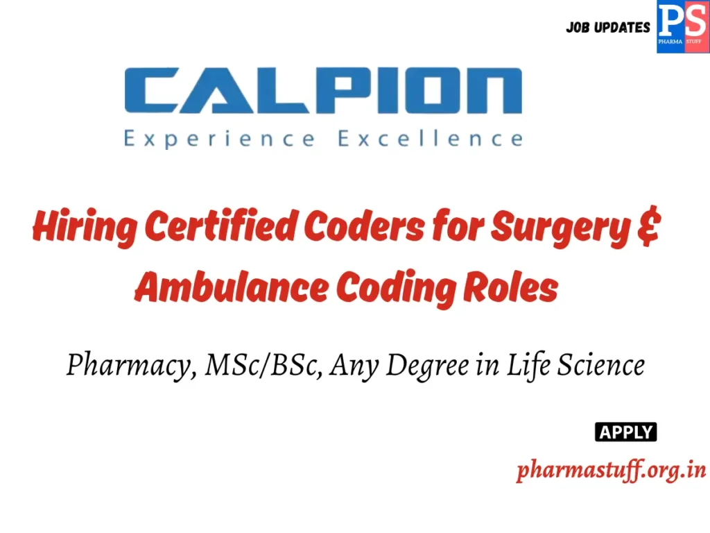 Calpion Medical Coding Openings | Surgery & Ambulance Coding Roles