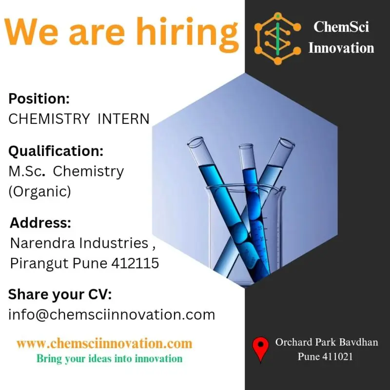 MSc Chemistry Internship at ChemSci Innovation 2 msc-chemistry-internship-pune-chemsci