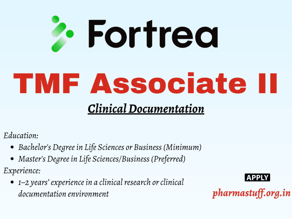 Fortrea Hiring TMF Associate II in Bangalore