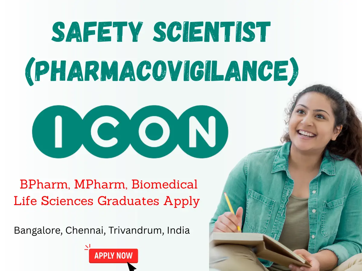 ICON Plc Hiring Safety Scientist Pharmacovigilance