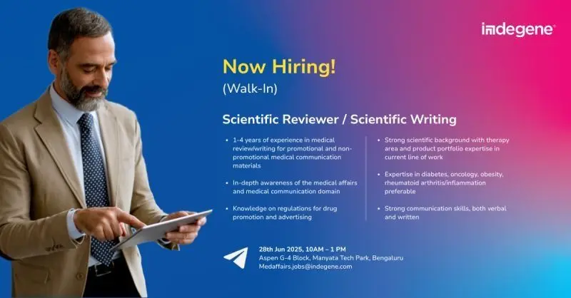 Indegene Walk-In Drive Bengaluru – Hiring Scientific Reviewers & Writers