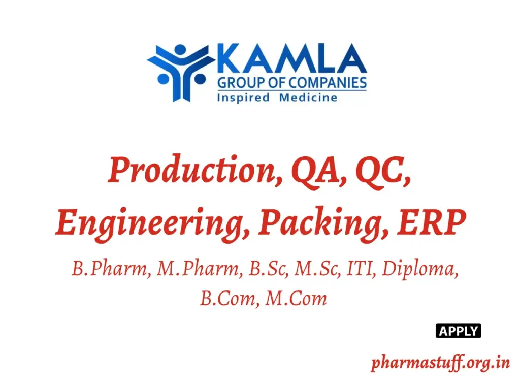 B Pharm, M.Pharm, BSc, MSc, ITI, Diploma Jobs – 40+ Vacancies