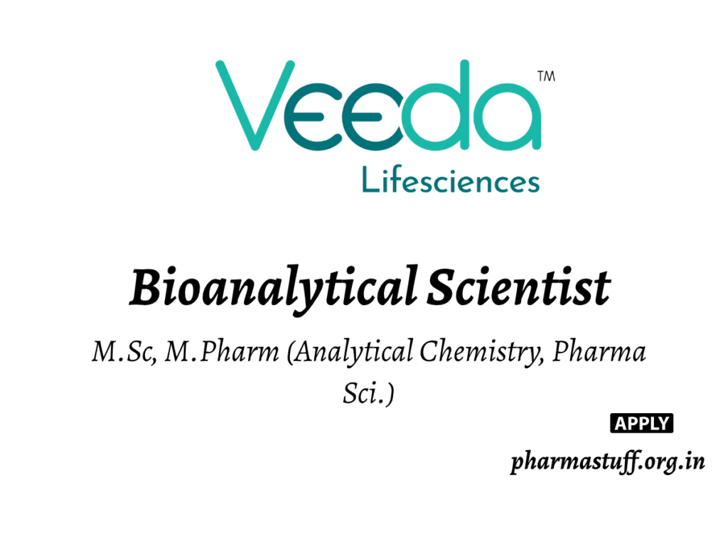 MSc, M.Pharm Candidates – Bioanalytical Scientist Job