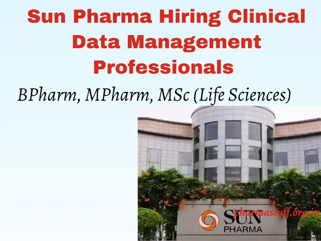 Sun Pharma Hiring Clinical Data Management Expert