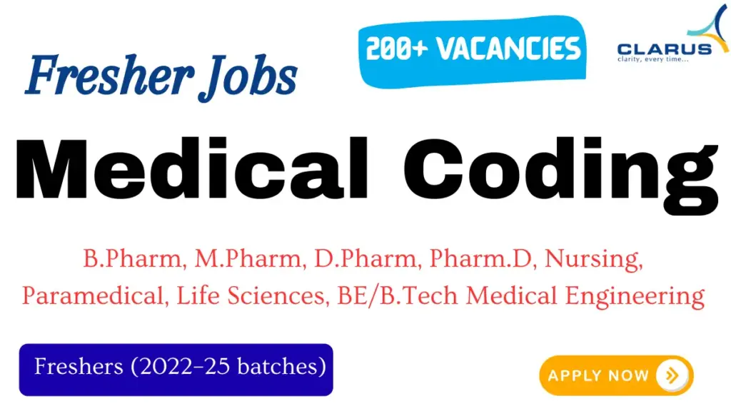 200+ Freshers for Medical Coding Clarus RCM