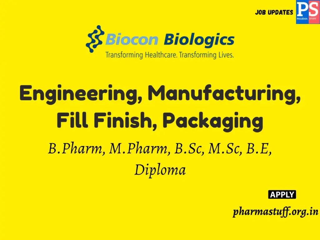 Biocon Biologics – Hiring Exciting Career Opportunities