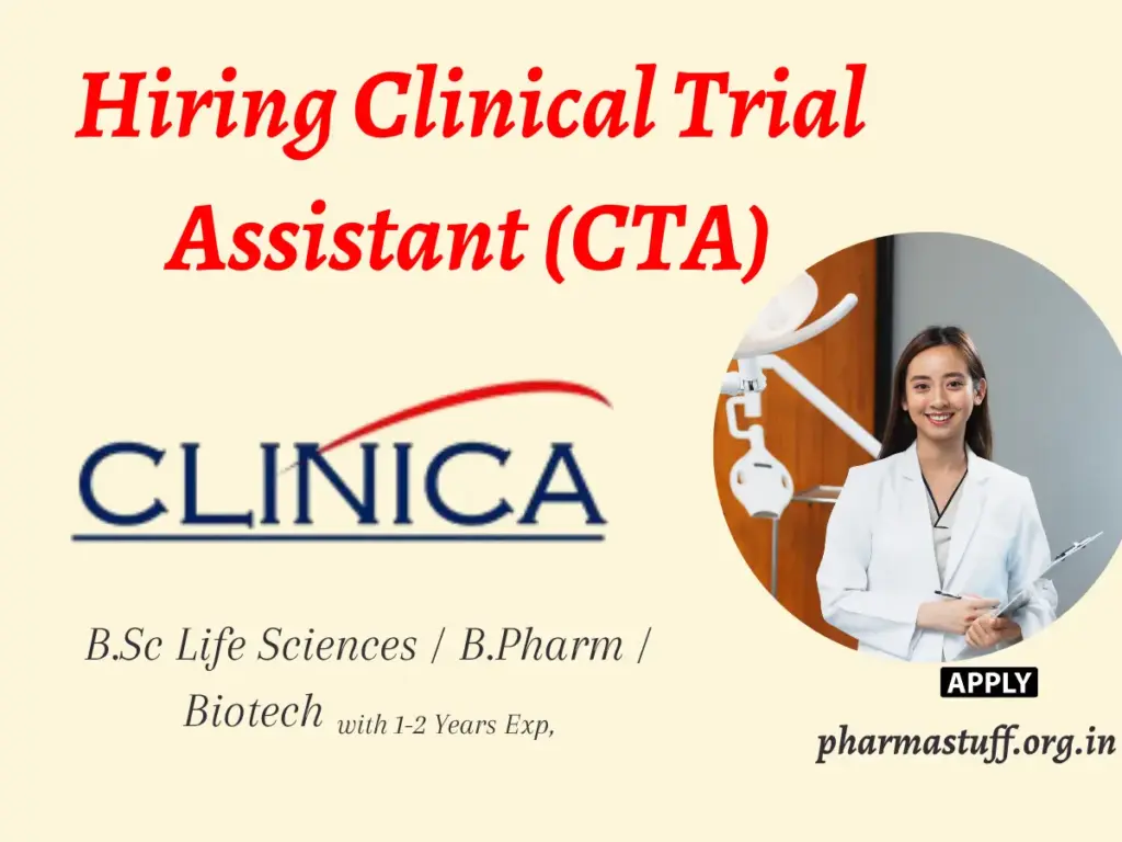 CLINICA Research Hiring Clinical Trial Assistant (CTA)