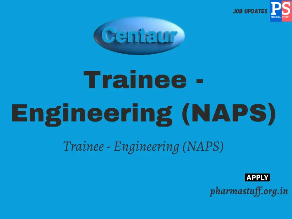 Centaur Pharmaceuticals is hiring ITI freshers and experienced candidates