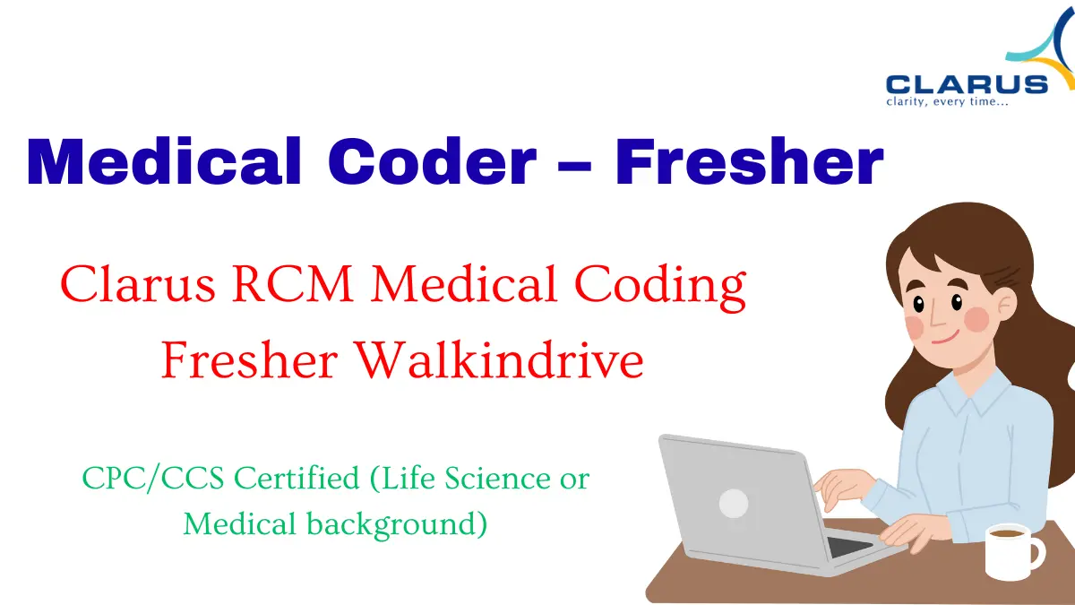 Certified Medical Coder Fresher Jobs in Chennai Walk In Clarus RCM