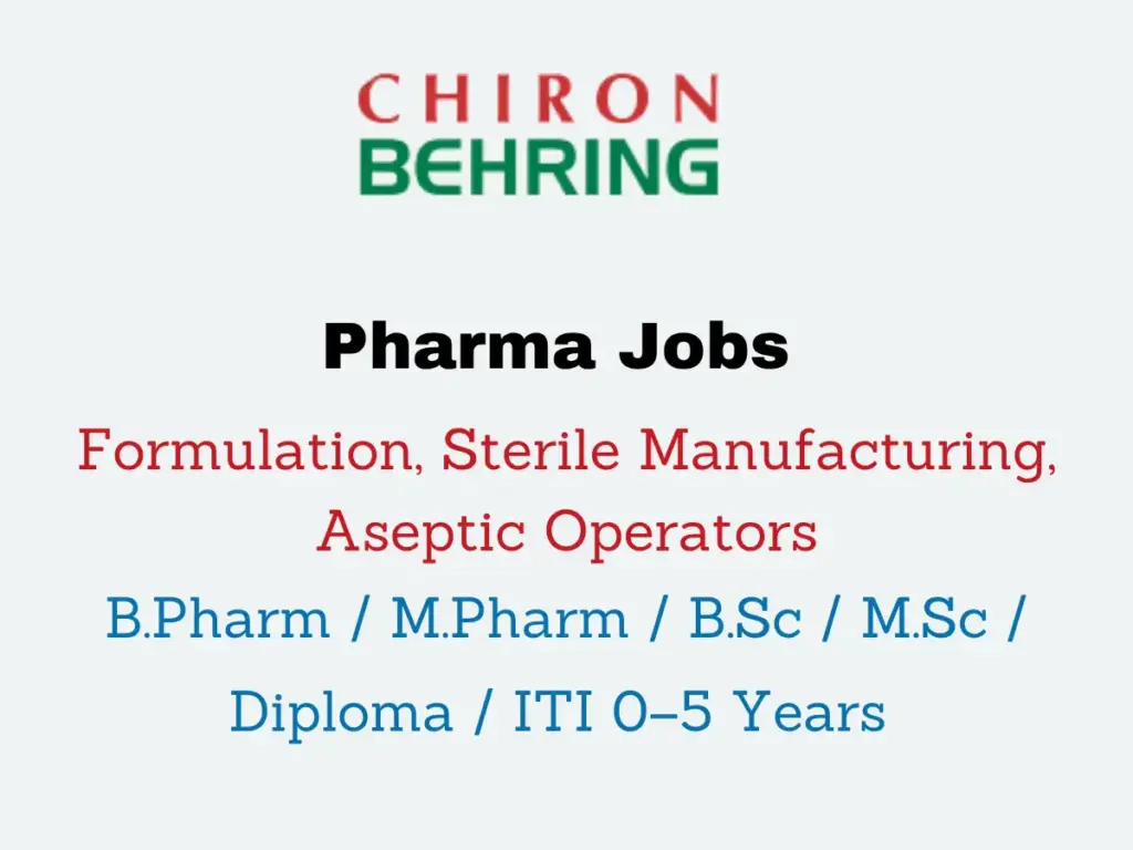 Chiron Behring Walk-In Drive – Formulation, Sterile & Vaccine Manufacturing