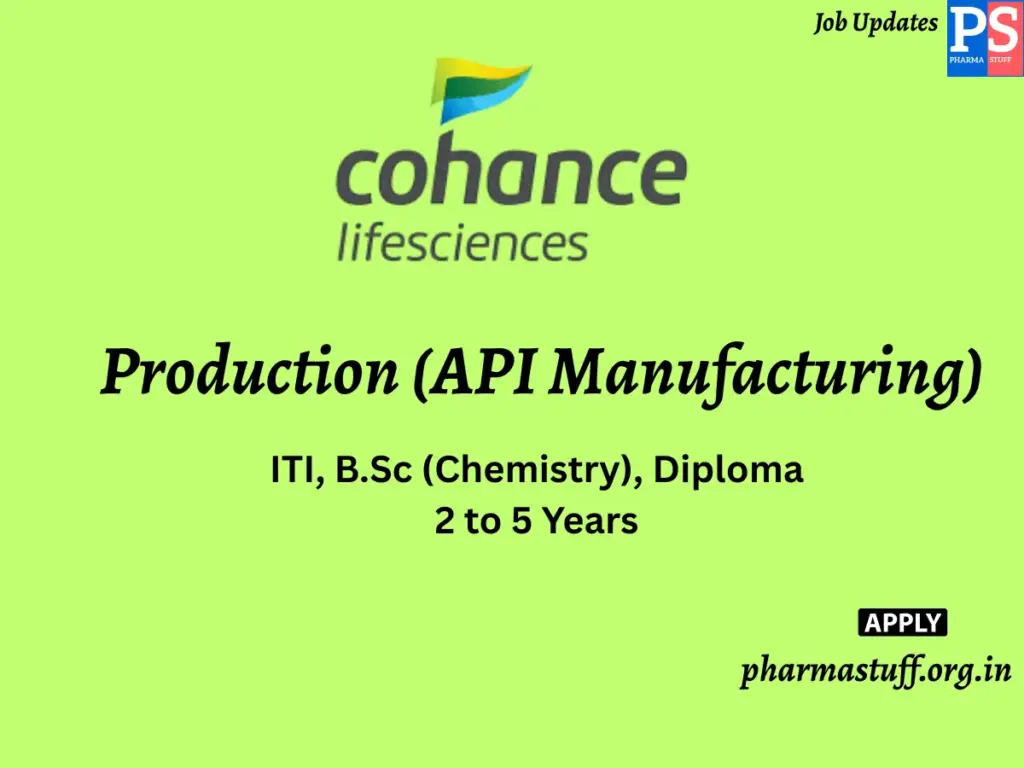 Cohance Lifesciences Walk-in Production (API Manufacturing