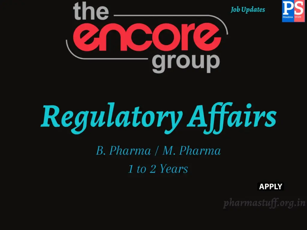 Encore Group Hiring Regulatory Affairs