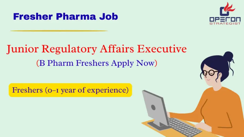 Fresher Regulatory Affairs Jobs in Pune | B. Pharm Freshers Apply Now