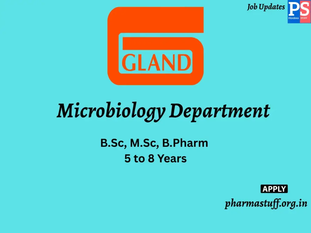 Gland Pharma Walk-in Microbiology Department