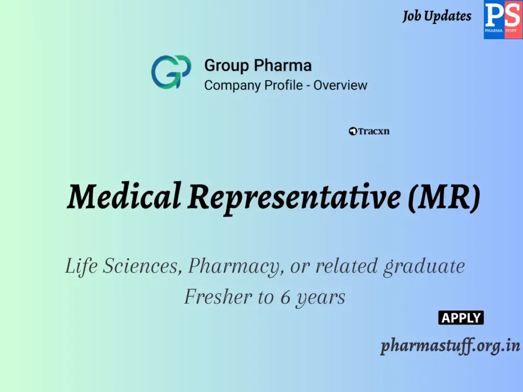 Group Pharmaceuticals Hiring Medical Representative (MR)