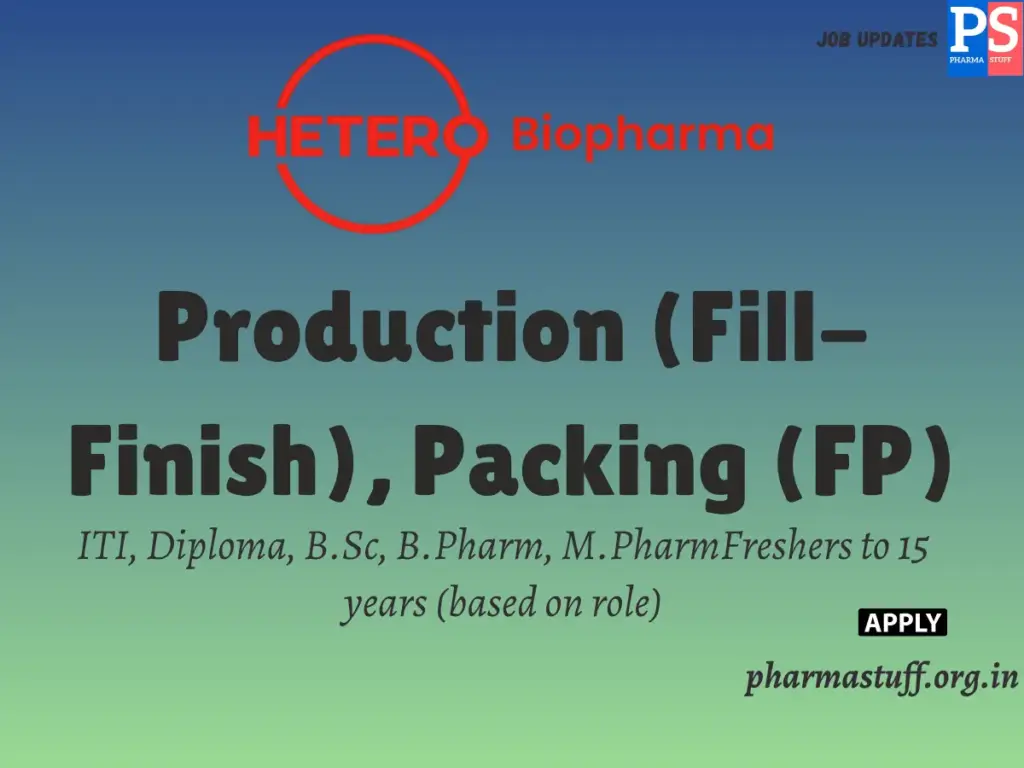 HETERO Biopharma Walk-in Production (Fill-Finish), Packing (FP) (1)