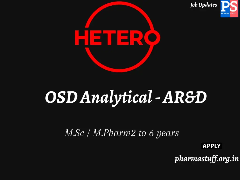 Hetero Hiring OSD Analytical - AR&D
