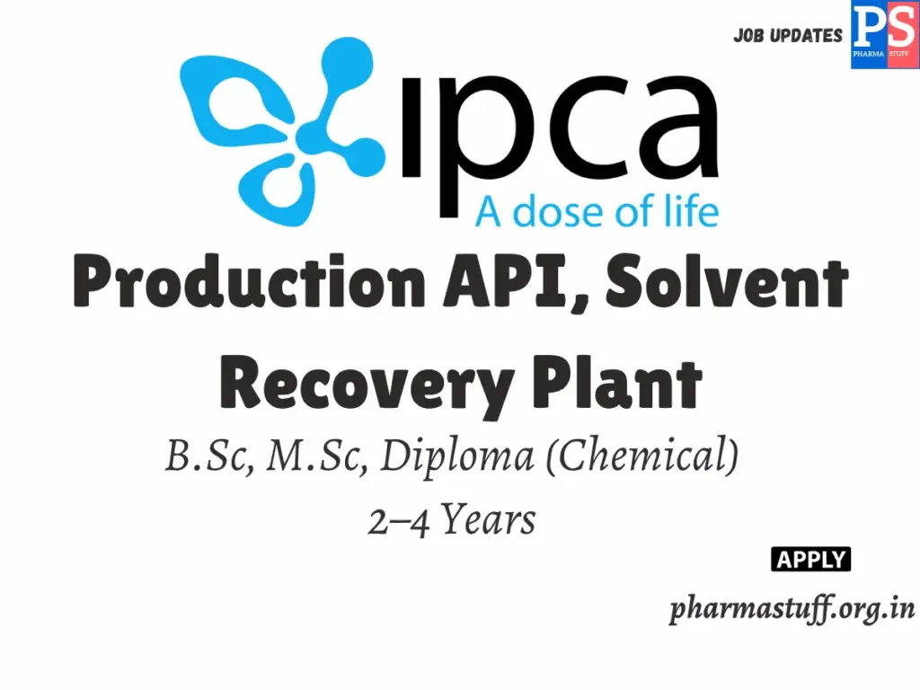 Ipca Laboratories Walk-in Production API, Solvent Recovery Plant