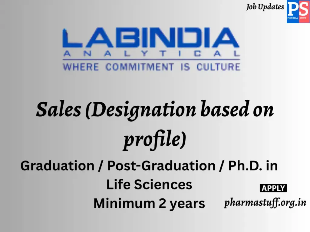 Labindia Analytical Hiring Sales (Designation based on profile)