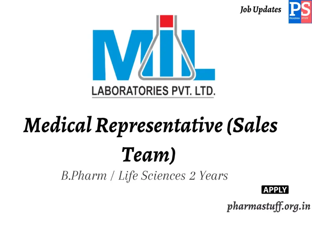 MIL Laboratories Hiring Medical Representative (Sales Team)