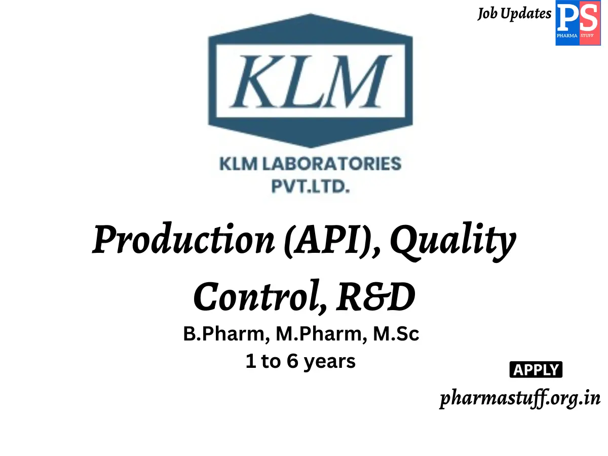 MSN Laboratories Walk In Production API Quality Control RD
