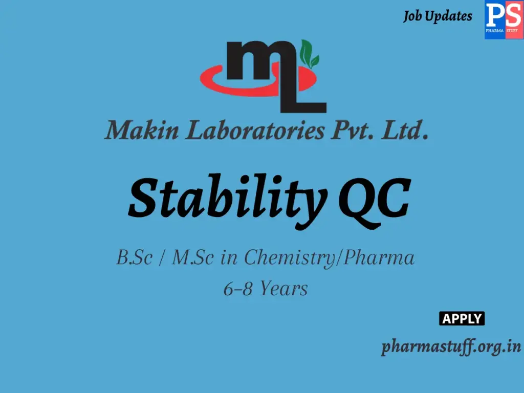 Makin Laboratories Hiring Stability QC