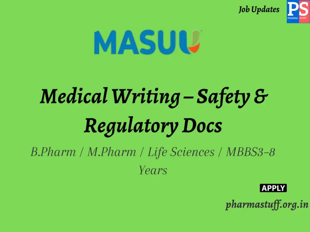 Masuu Global Hiring Medical Writing – Safety & Regulatory Docs