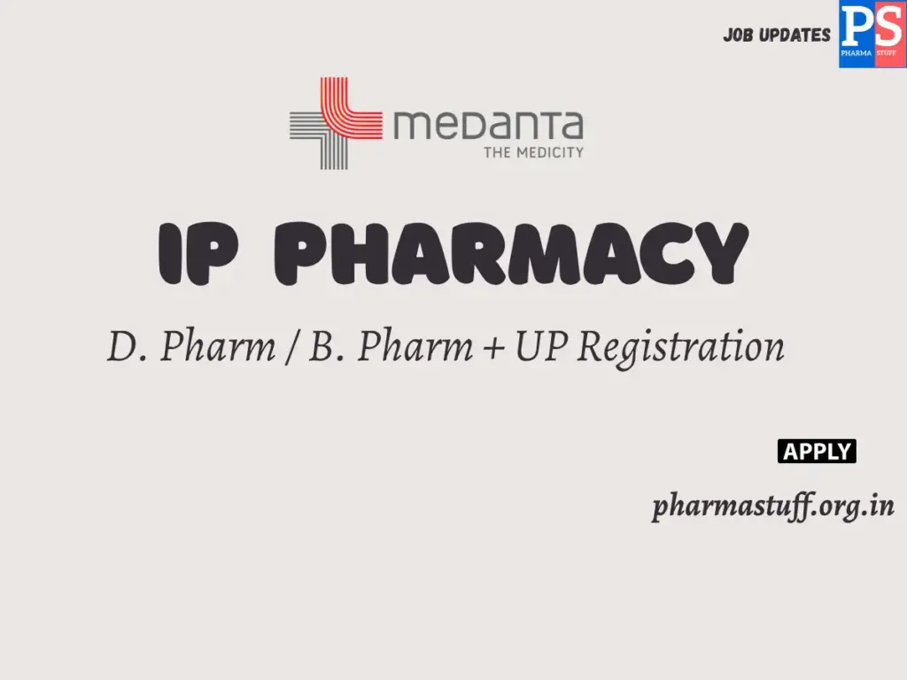 Medanta Hospital Walk-in Pharmacist Opportunity