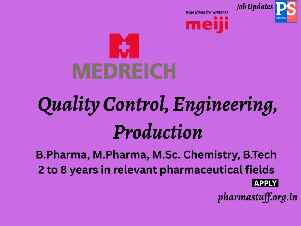 Medreich Walk-In Quality Control, Engineering, Production