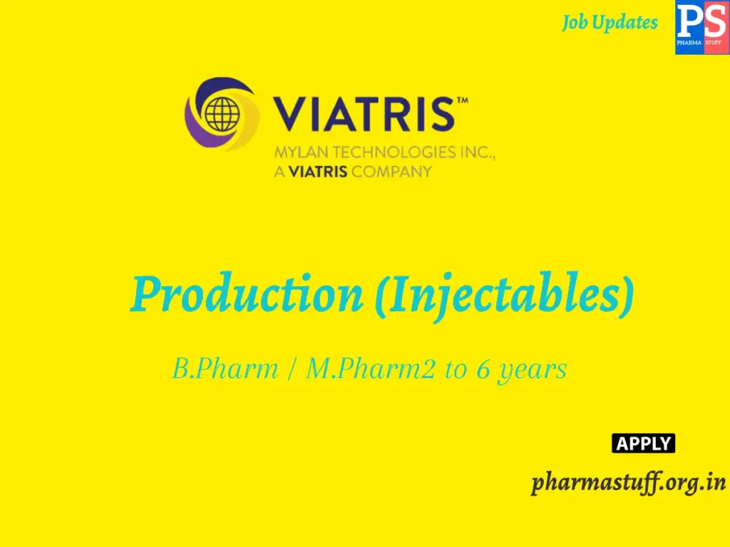 Mylan Laboratories Walk-in Production (Injectables)