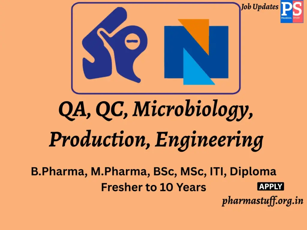 Nitin Lifesciences(A Synokem Pharma Company) Walk-in QA, QC, Microbiology, Production, Engineering