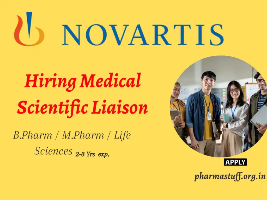 Novartis Hiring Medical Scientific Liaison | PhD/PharmD/Masters in Life Sciences