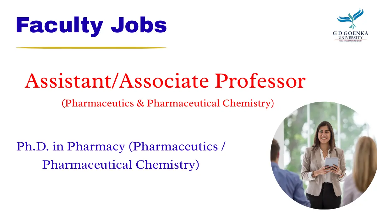 Pharma Faculty Positions at GD Goenka University