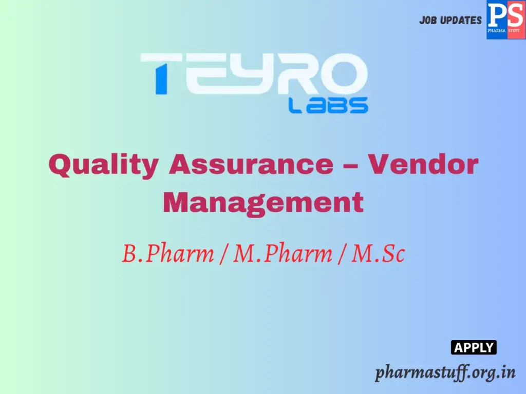 Teyro Labs Hiring Quality Assurance – Vendor Management