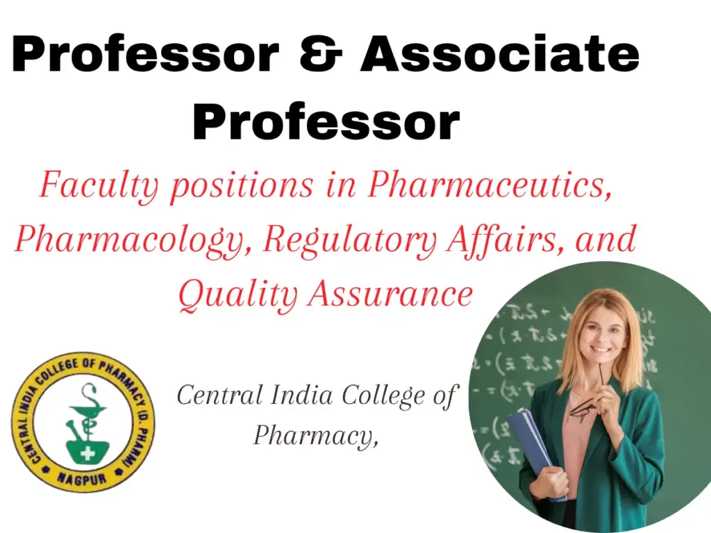 Professor & Associate Professor Jobs at Central India College of Pharmacy