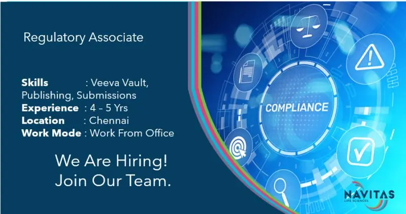 Regulatory Associate navitas lifesciences