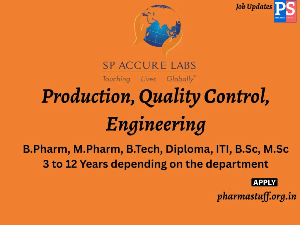 Spaccure Labs Walk-In Production, Quality Control, Engineering