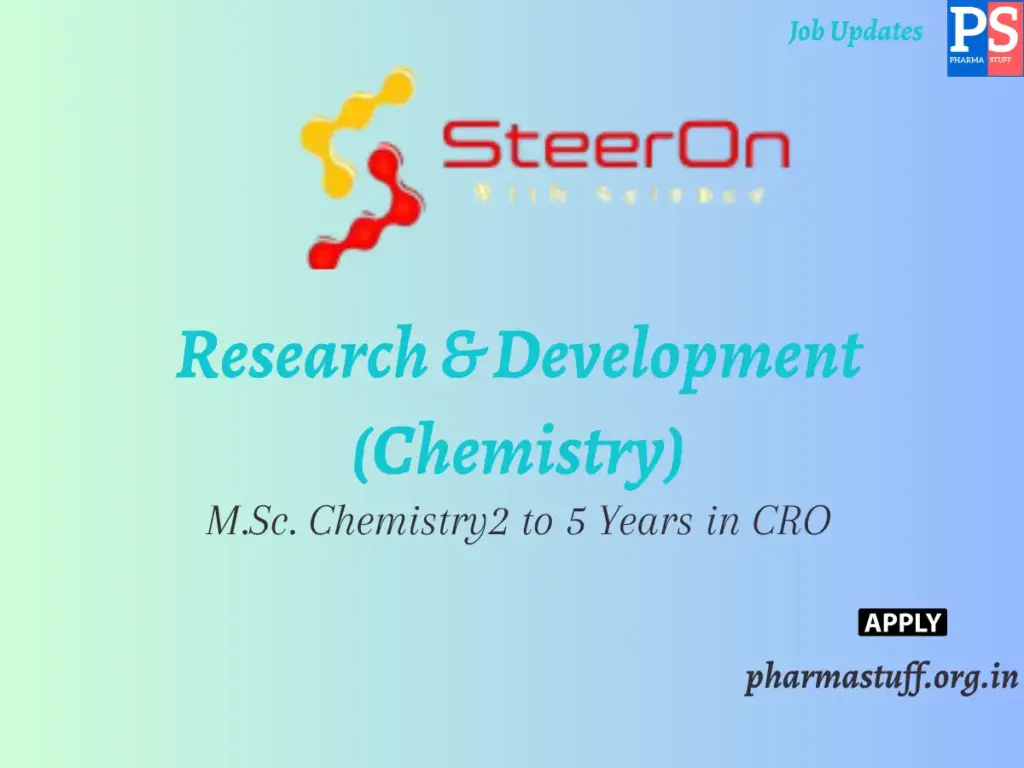 Steeron Research Hiring Research & Development (Chemistry)