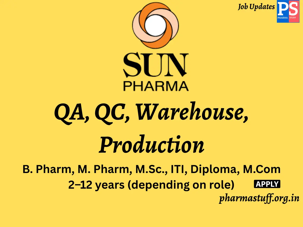 Sun Pharma Walk in QA QC Warehouse Production