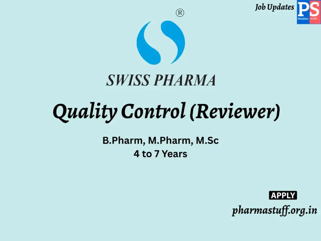 Swiss Pharma Hiring Quality Control (Reviewer)