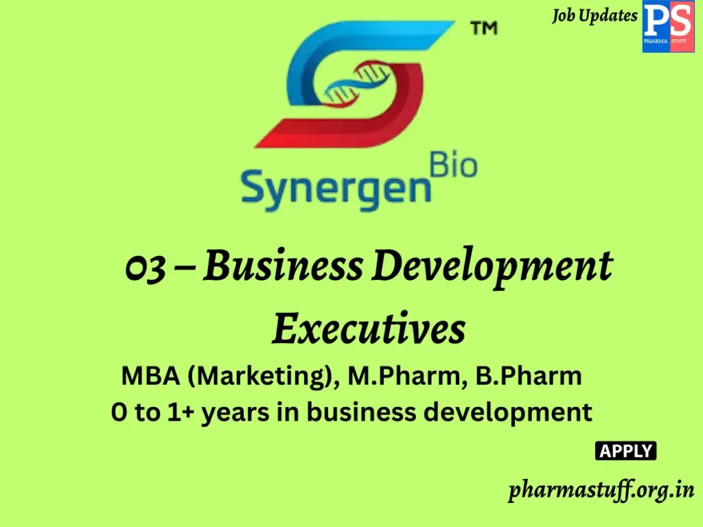 Synergen Bio Hiring 03 – Business Development Executives