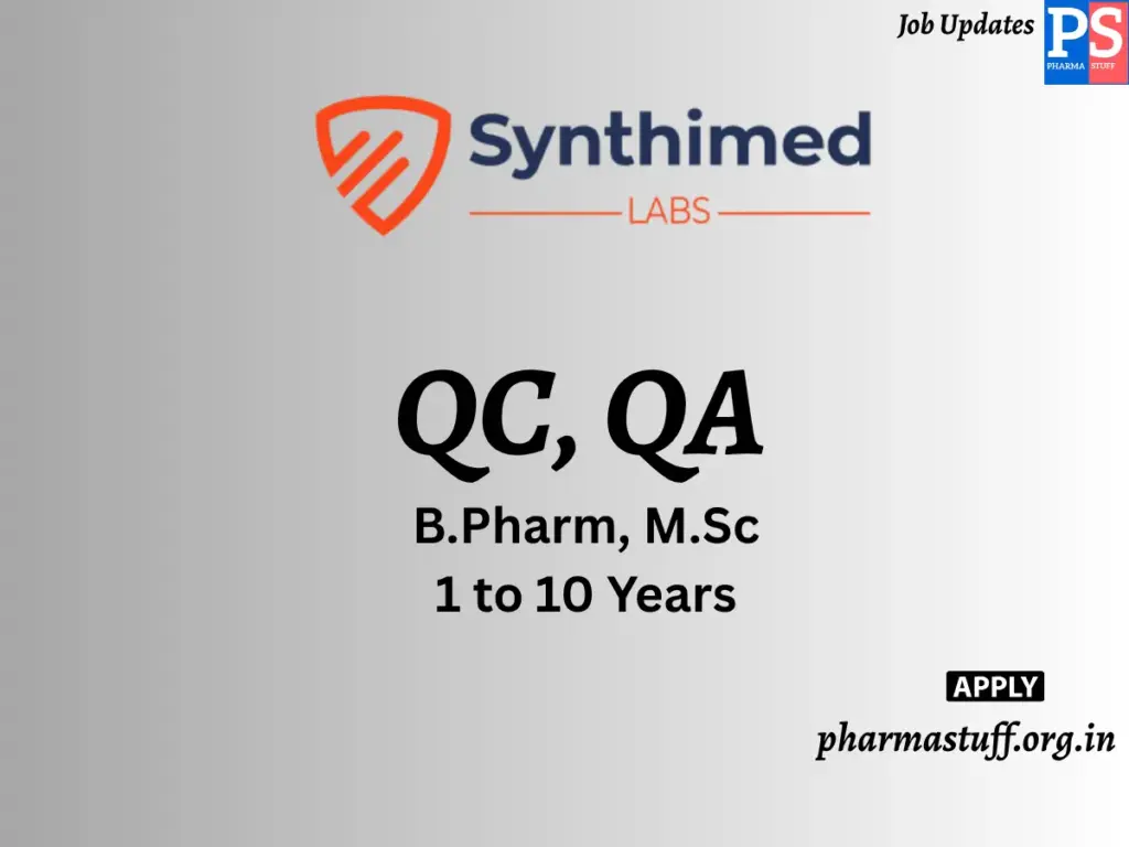 Synthimed Labs Walk-In QC, QA