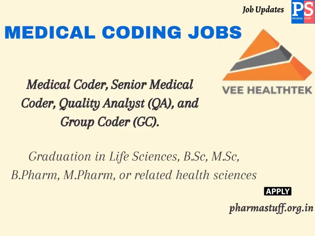 Vee Healthtek Hiring Medical Coders – CPC/CCS Certified – Chennai Walk-In